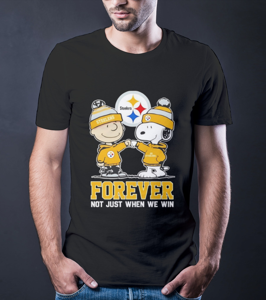 Peanut Snoopy Charlie Brown Steelers Forever Not Just When We Win T-Shirt