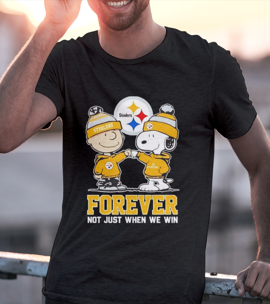 Peanut Snoopy Charlie Brown Steelers Forever Not Just When We Win T-Shirt
