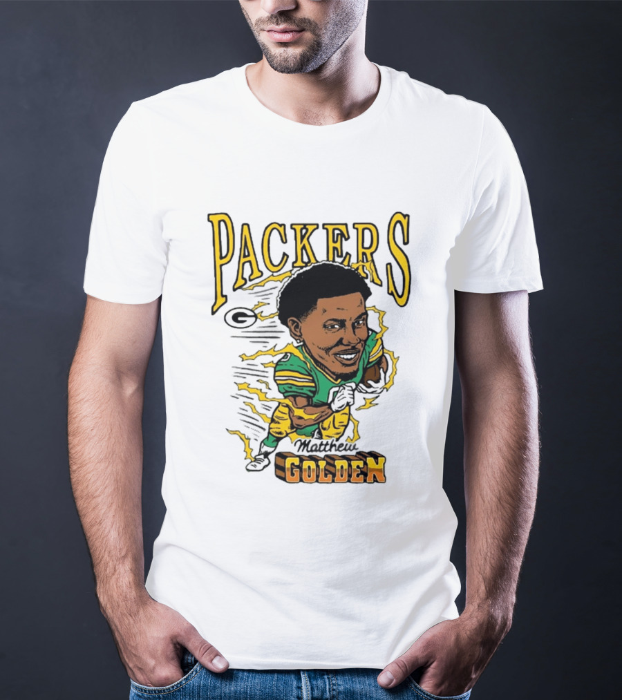 Packers Matthew Golden Caricature Homage T-Shirt