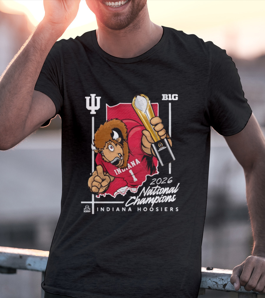 Indiana Hoosiers National Champs 2025 Trophy Victory B1G Indiana T-Shirt