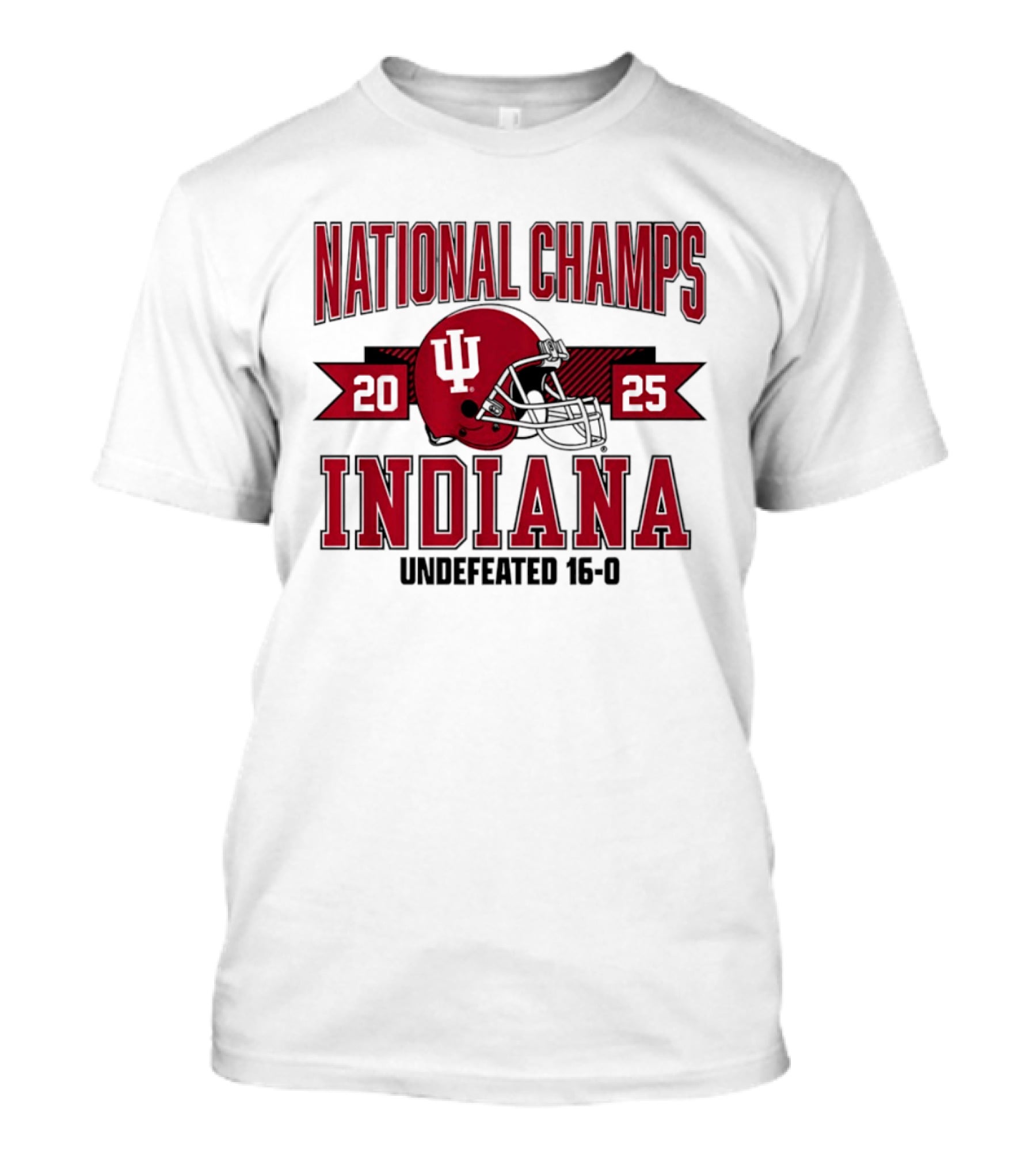 Indiana Hoosiers 2025 National Champs Undefeated 16 0 Football T-Shirt