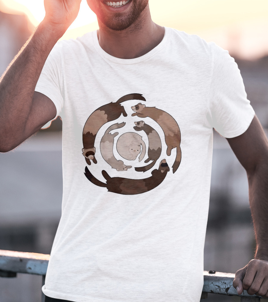 Pirate Software Humane World Animals Ferret Circle T-Shirt