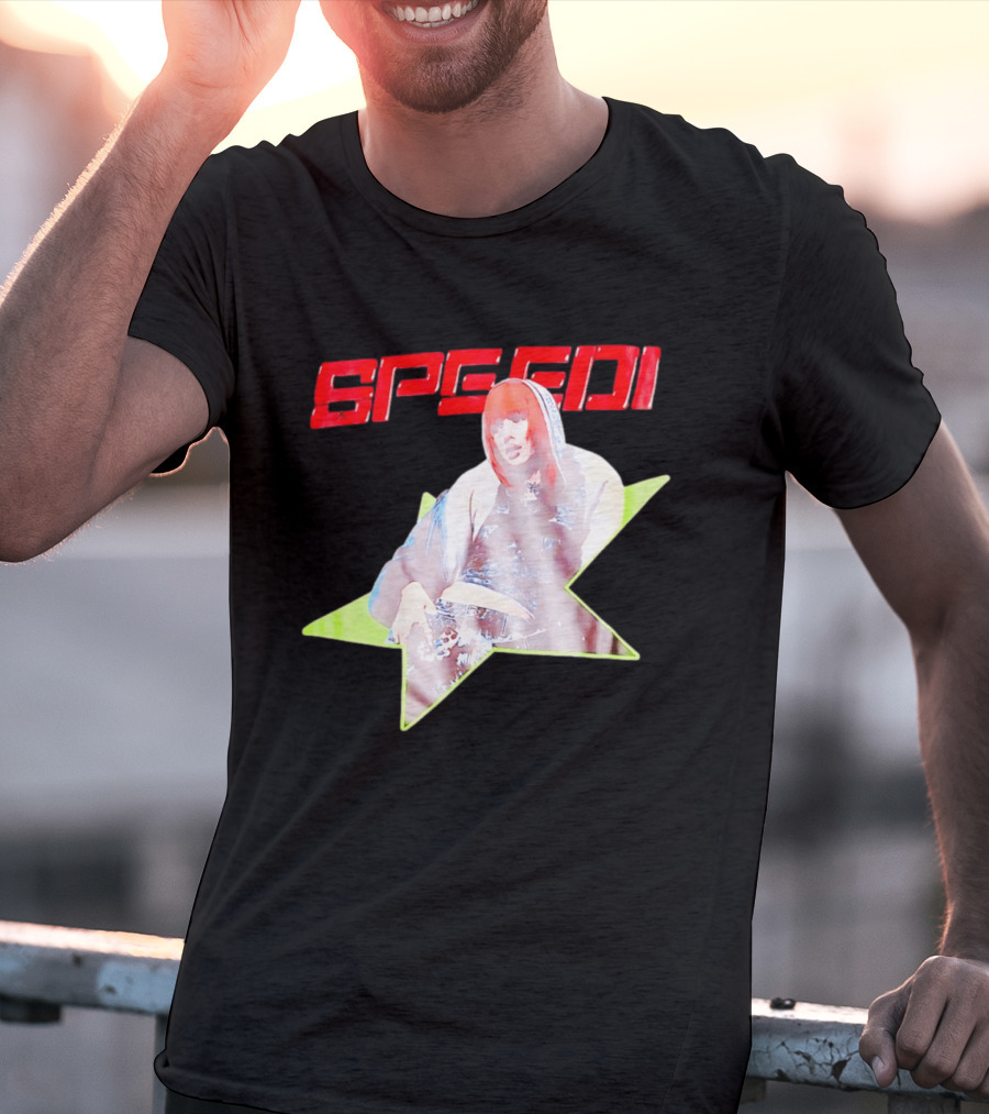 Lisa X AlterEgo Speedi Red Text Star T-Shirt