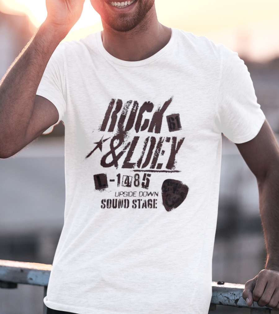 Rock 61 And Loey 1985 Upside Down Sound Stage T-Shirt