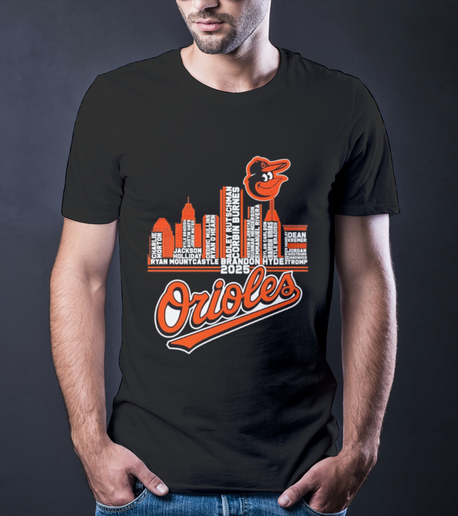 Baltimore Orioles City Skyline 2025 T-Shirt