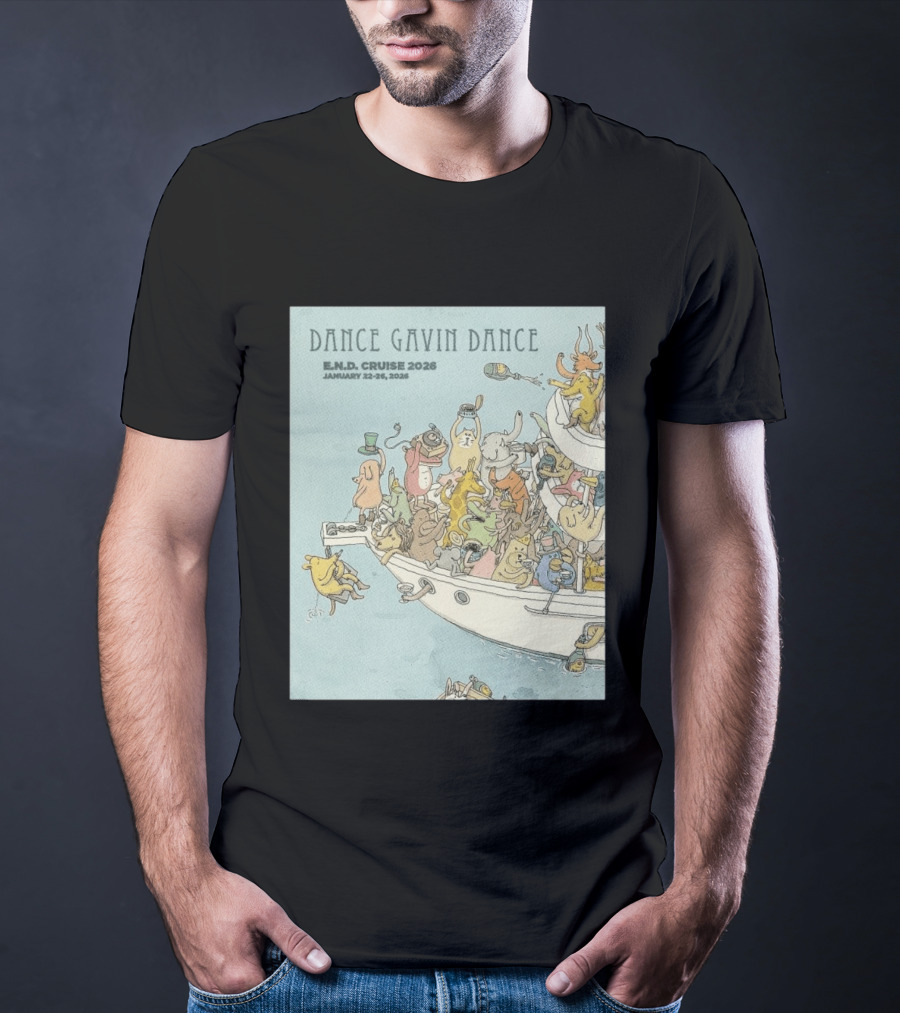 Dance Gavin Dance E.N.D. Cruise 2026 January 22 26 Whimsical Animal Party T-Shirt