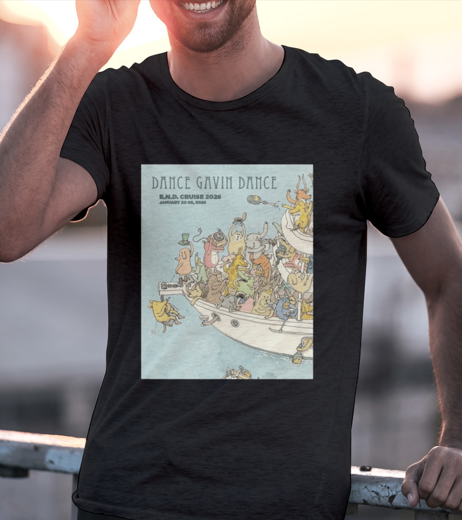 Dance Gavin Dance E.N.D. Cruise 2026 January 22 26 Whimsical Animal Party T-Shirt