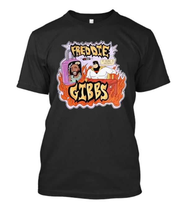 Freddie Gibbs Cartoon Space Ghost So You're A Hustler Flame T-Shirt