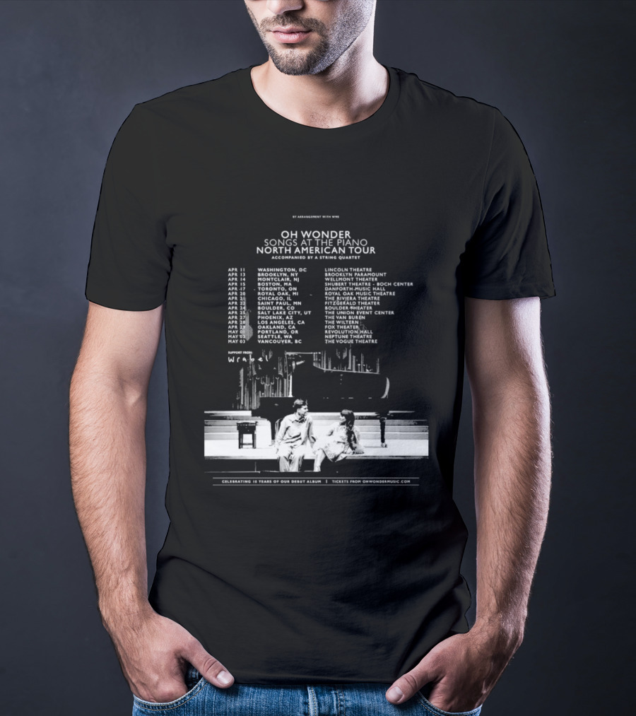 Oh Wonder Songs At The Piano North American Tour 2026 Dates And Venues T-Shirt