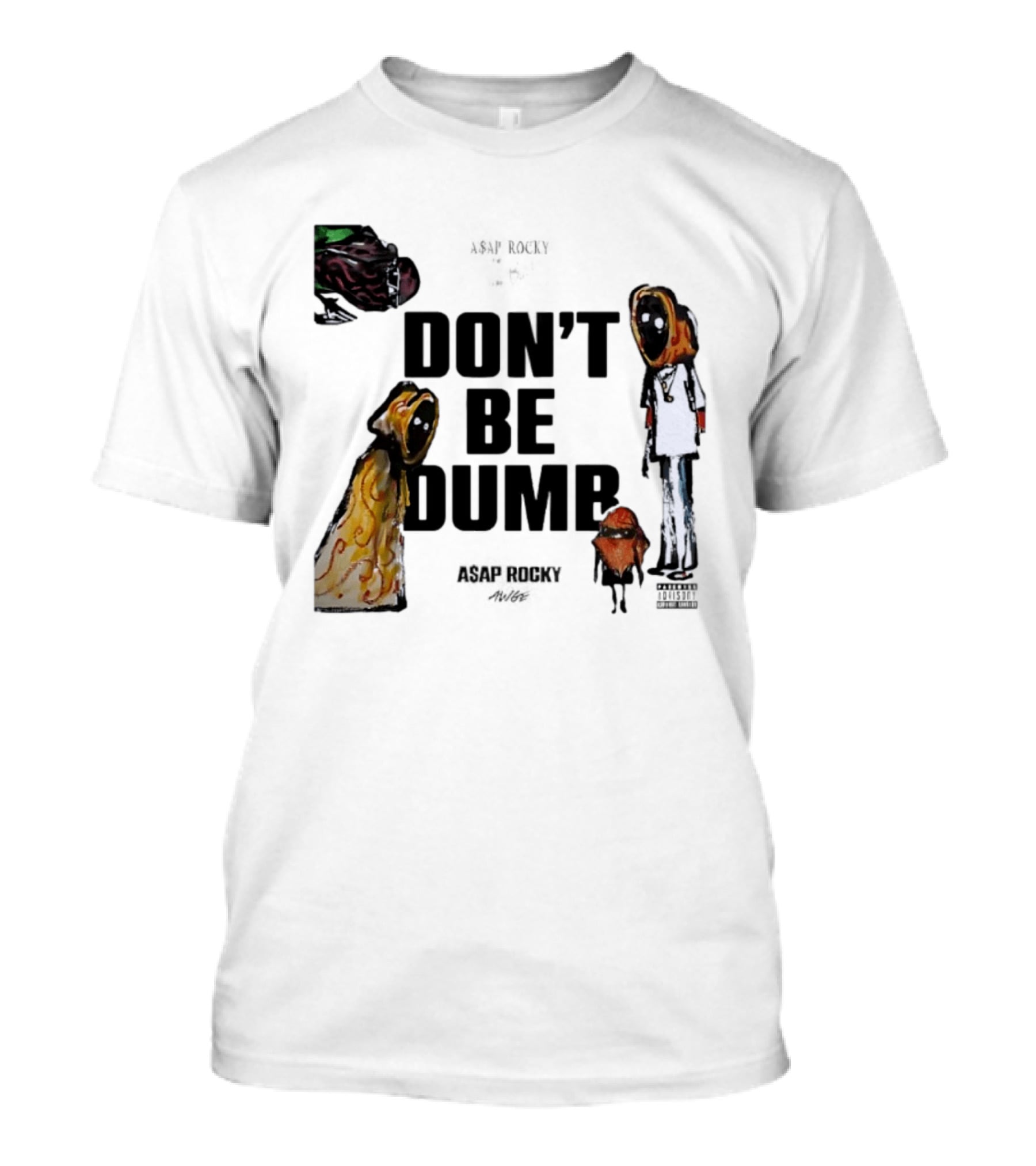 ASAP Rocky X Tim Burton Don't Be Dumb Character Collab T-Shirt