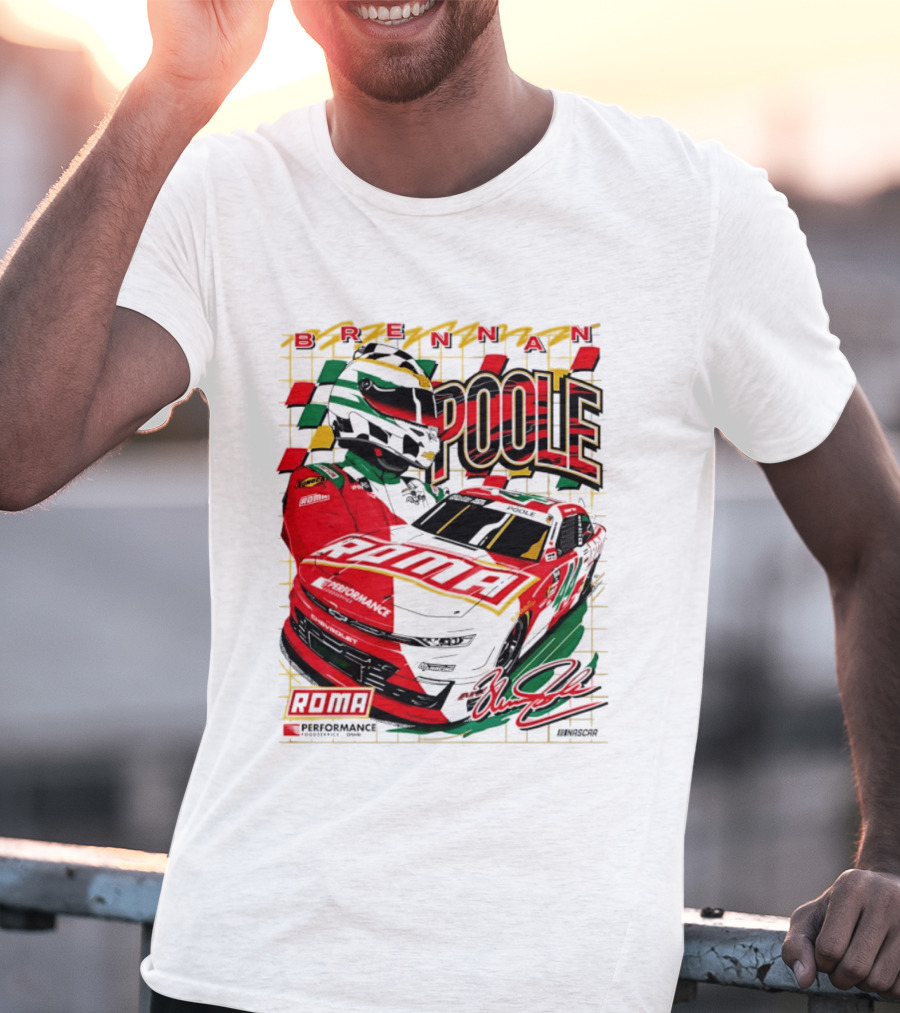 Brennan Poole 44 Roma Performance Motorsports Racing Suit Daytona Race Day T-Shirt