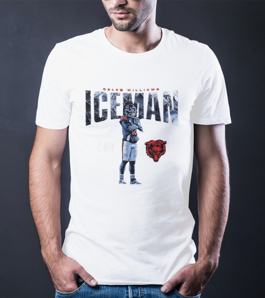 Caleb Williams Chicago Bears Iceman Football Team Roaring Sports T-Shirt