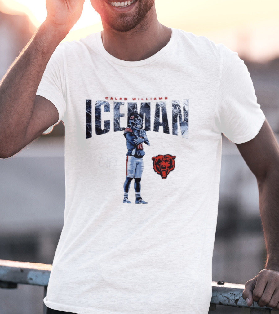 Caleb Williams Chicago Bears Iceman Football Team Roaring Sports T-Shirt