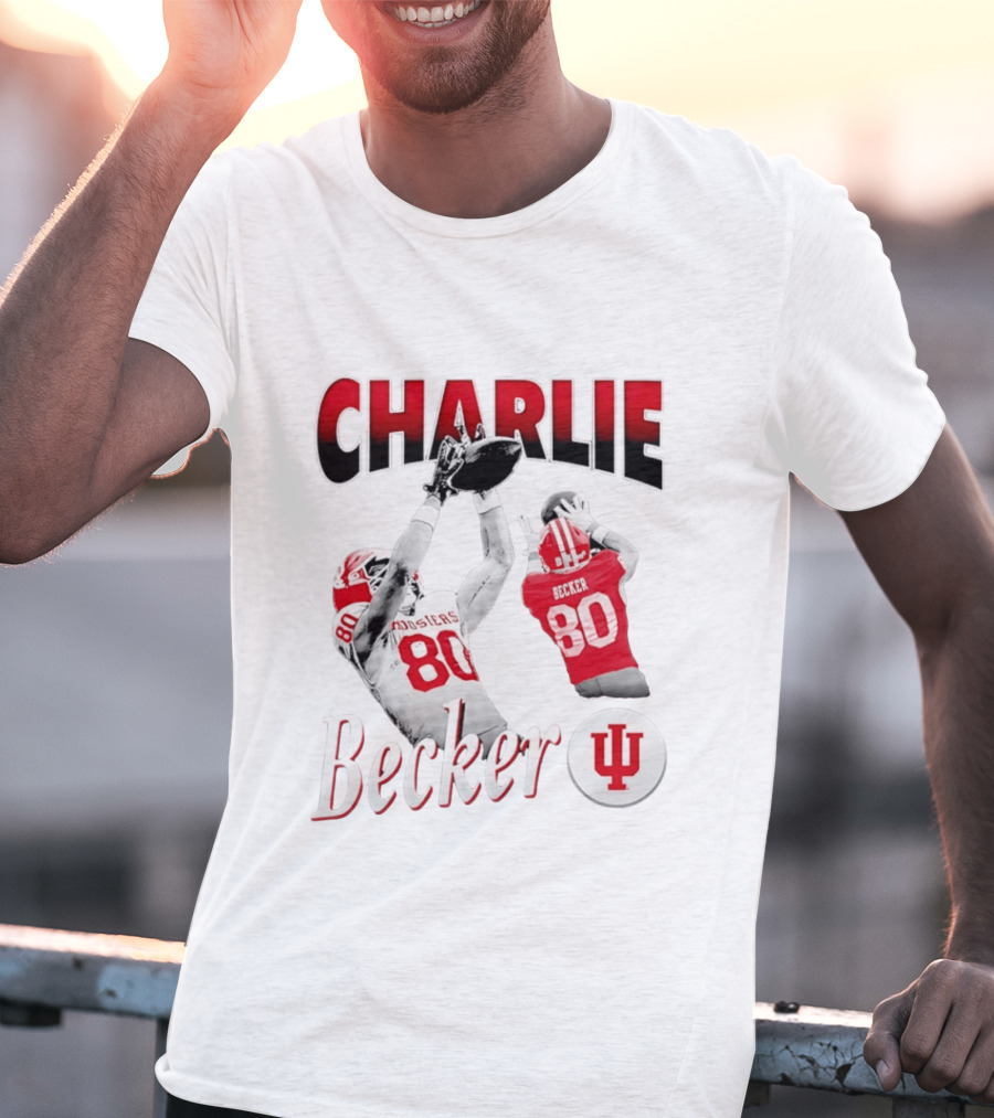 Charlie Becker Indiana Hoosiers Football 80 Receiver Catch IU T-Shirt