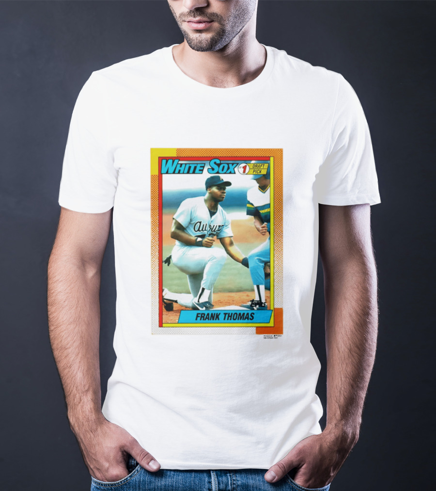 White Sox Frank Thomas 1990 Topps No. 1 Draft Pick Rookie Card T-Shirt