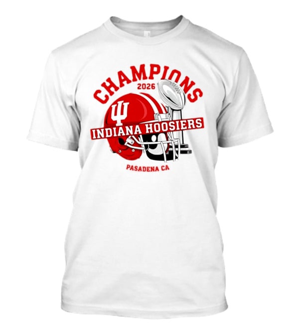 Indiana Hoosiers 2026 Champions Helmet Trophy Football Victory T-Shirt