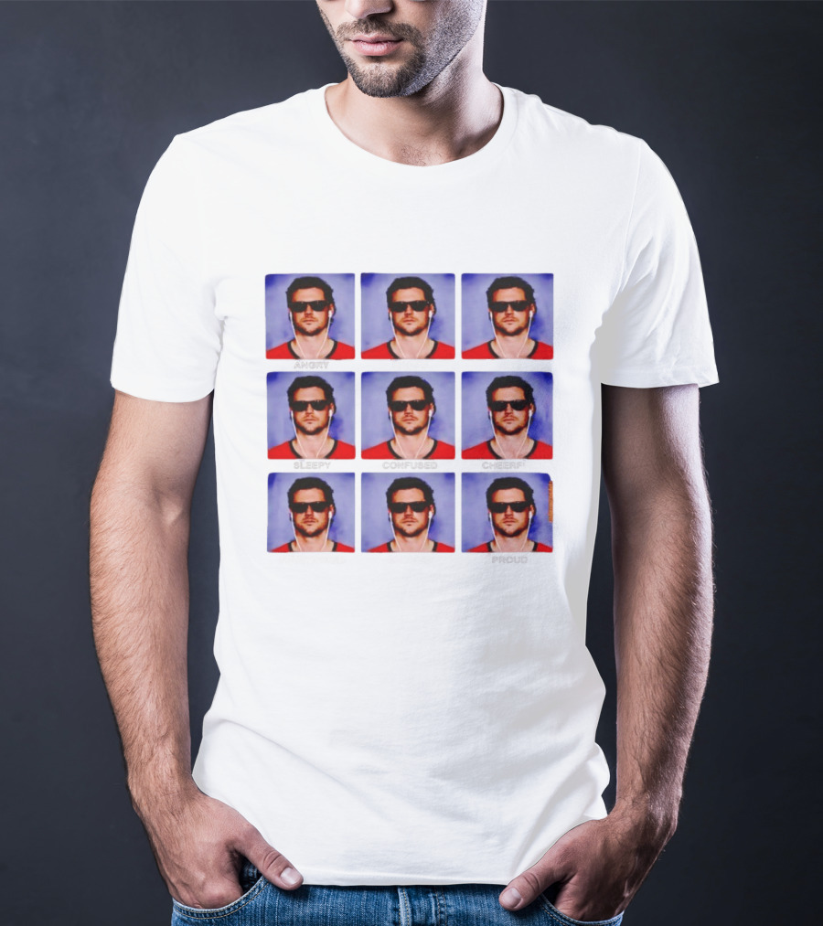 The Emotions Of Jarrett Stidham Angry Happy Sad Sleepy Confused Cheerful Frustrated Excited Proud T-Shirt