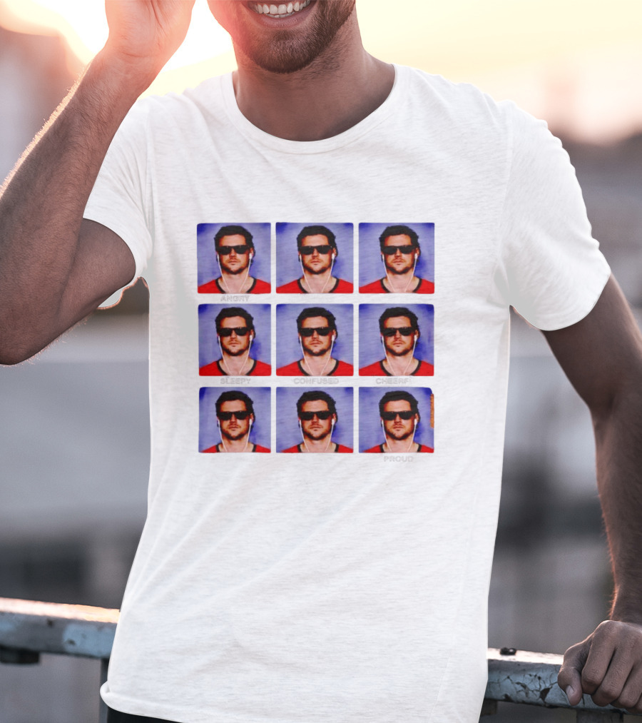 The Emotions Of Jarrett Stidham Angry Happy Sad Sleepy Confused Cheerful Frustrated Excited Proud T-Shirt