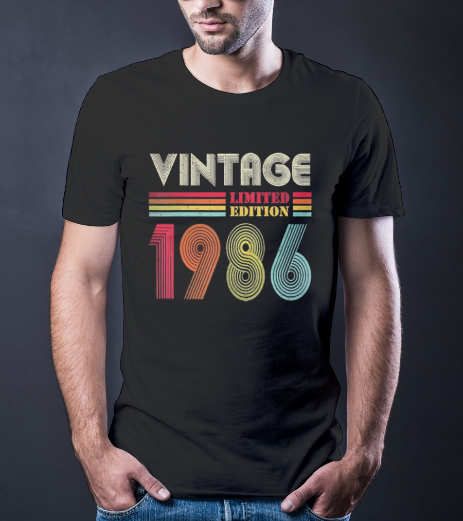 Vintage 1986 Limited Edition 40th Birthday Men Women 40 Years Old T-Shirt
