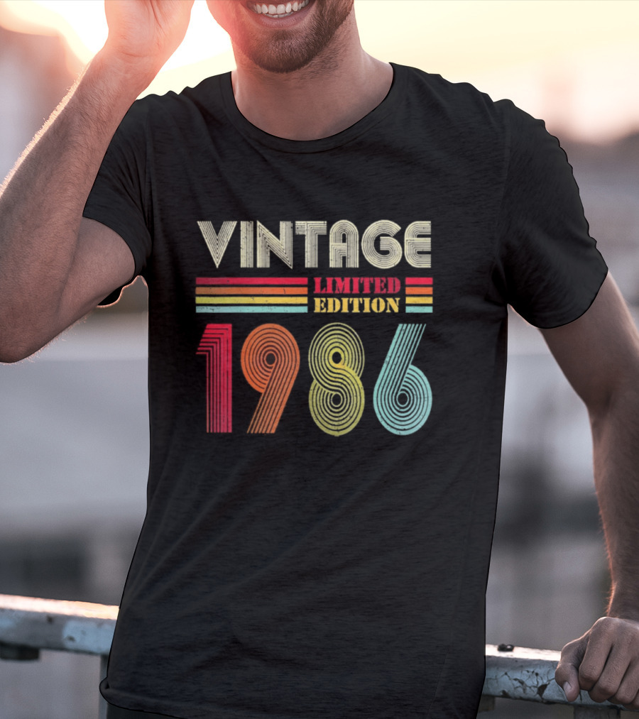 Vintage 1986 Limited Edition 40th Birthday Men Women 40 Years Old T-Shirt