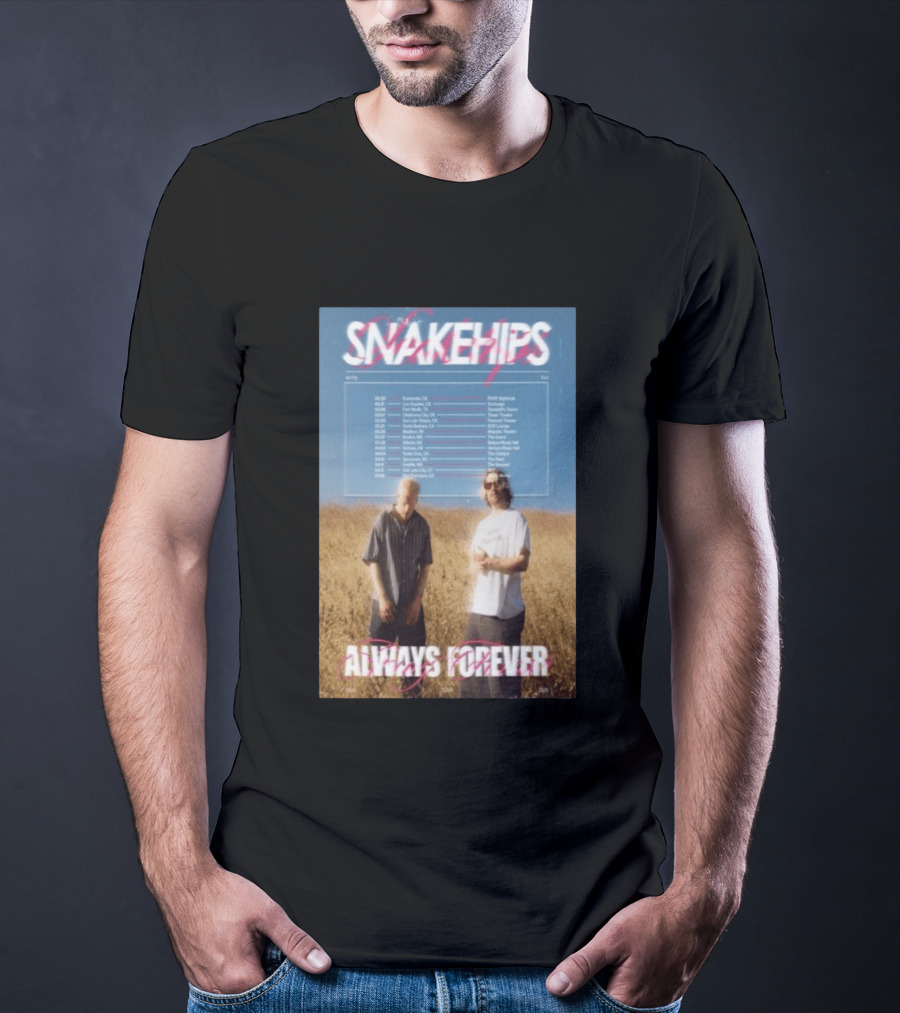 Snakehips Always Forever Spring Tour 2026 Dates With Concert Locations And Band Members T-Shirt