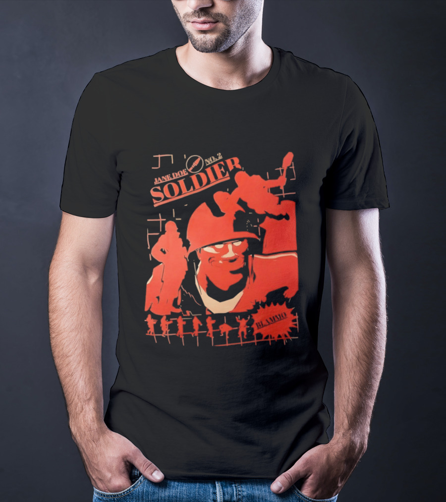 Jane Doe Soldier Team Fortress 2 1968 T-Shirt