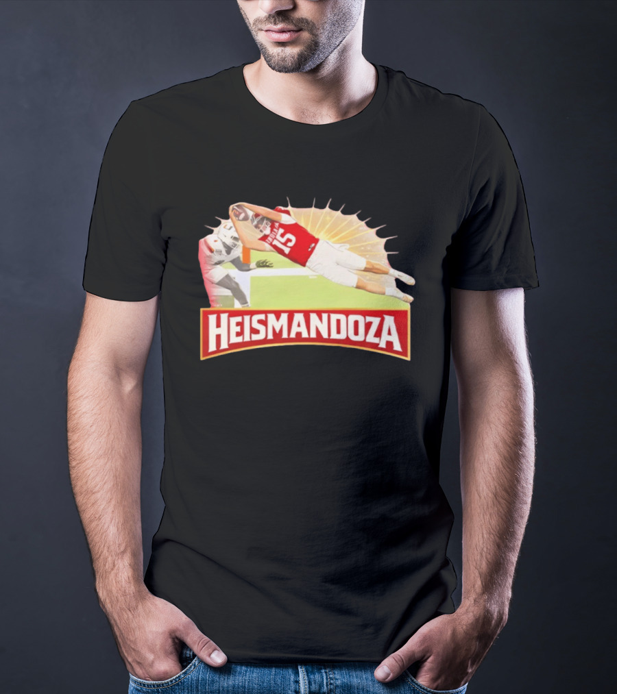 Heismandoza Fernando Mendoza Diving Catch Football Moment T-Shirt