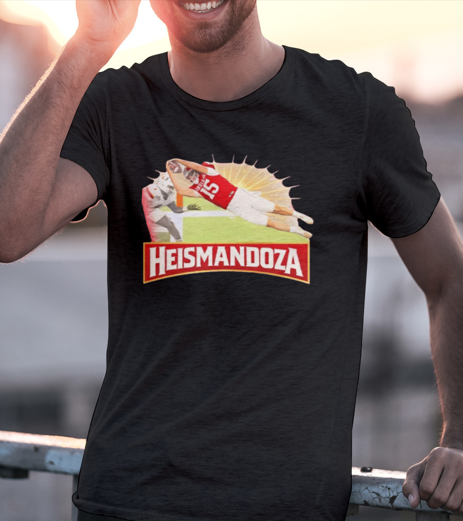 Heismandoza Fernando Mendoza Diving Catch Football Moment T-Shirt