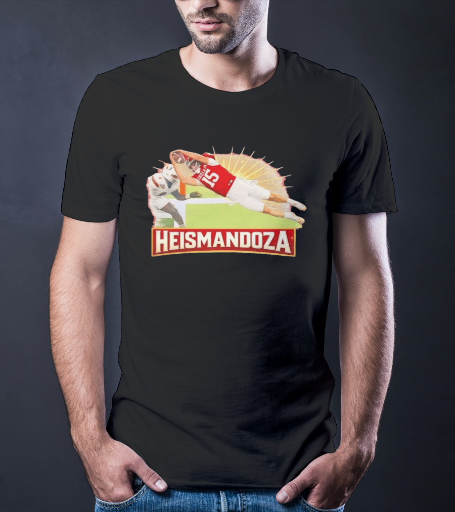 Heismandoza Superhero Fernando Fanatics IU Football Indiana Mendoza 15 T-Shirt