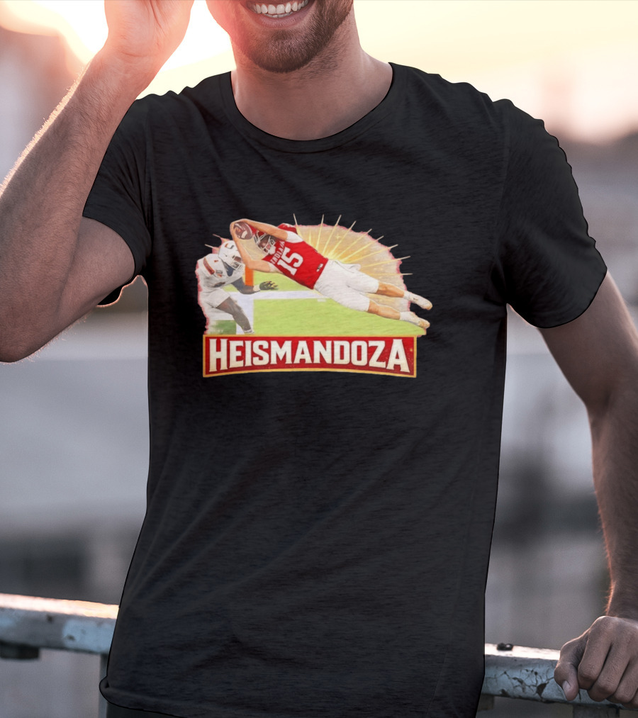 Heismandoza Superhero Fernando Fanatics IU Football Indiana Mendoza 15 T-Shirt