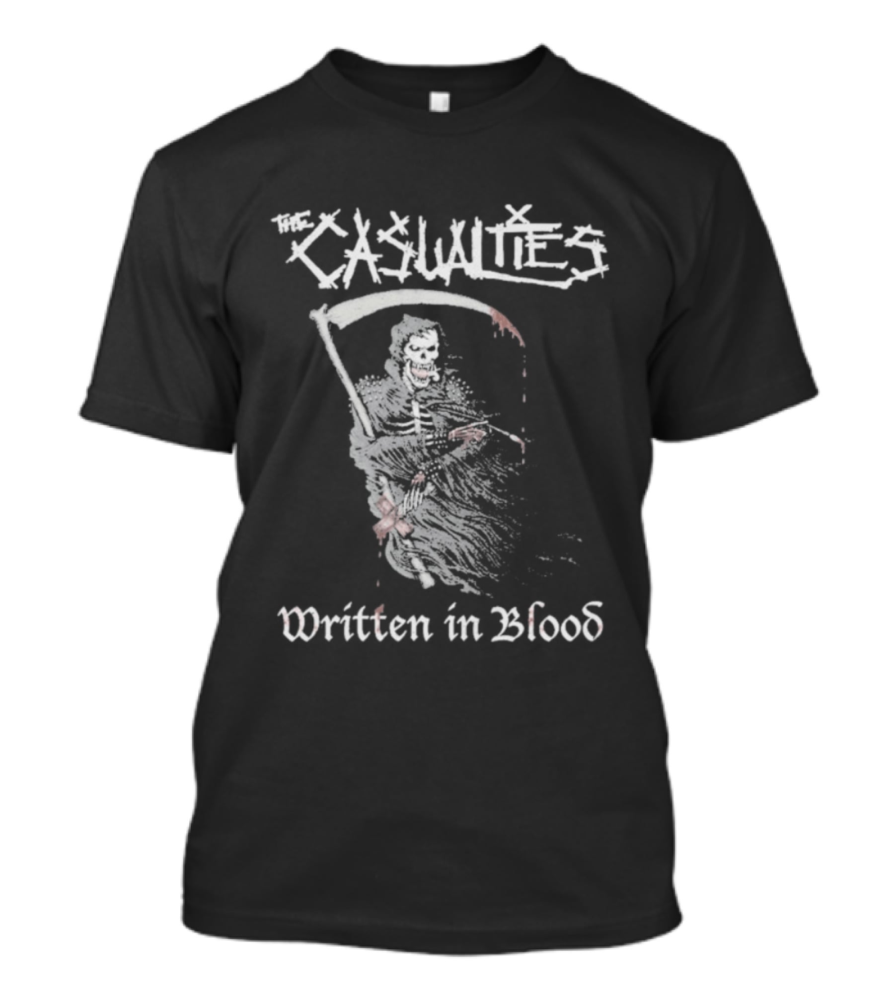 Casualties Written In Blood Grim Reaper Punk Band T-Shirt