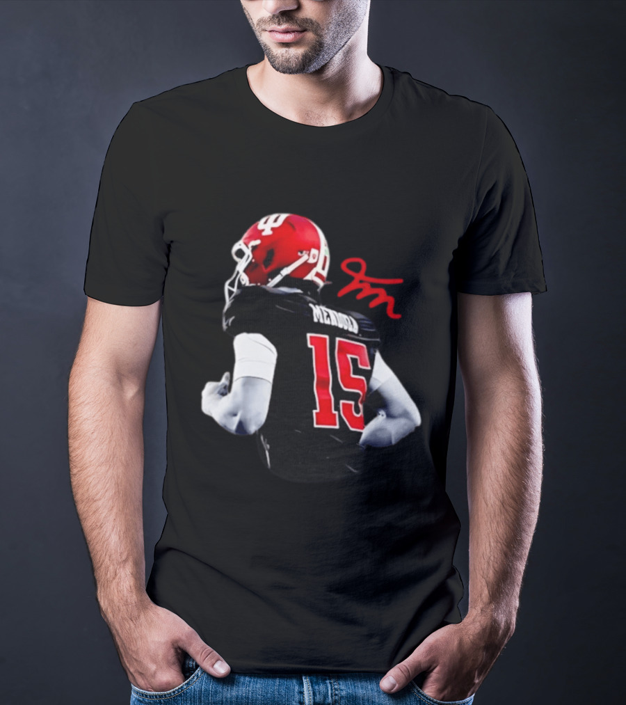 Indiana Hoosiers Fernando Mendoza Number 15 Football T-Shirt