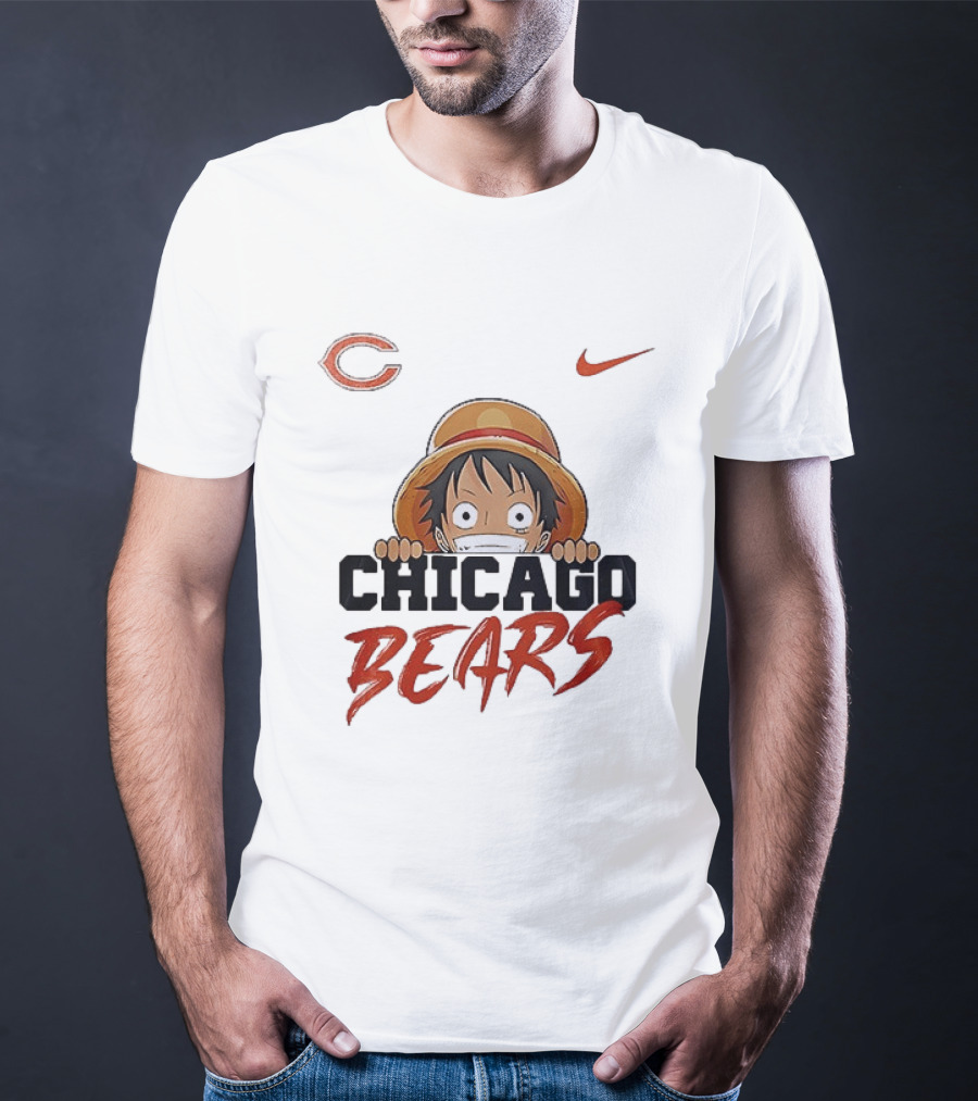 Chicago Bears Monkey D Luffy One Piece Collaboration T-Shirt