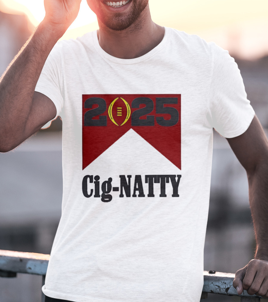 Indiana Hoosiers 2025 Cig Natty Football Banner T-Shirt