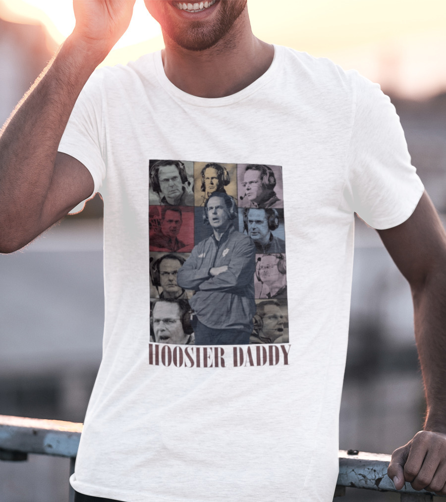 Indiana Hoosiers Curt Cignetti Hoosier Daddy Coach Collage T-Shirt