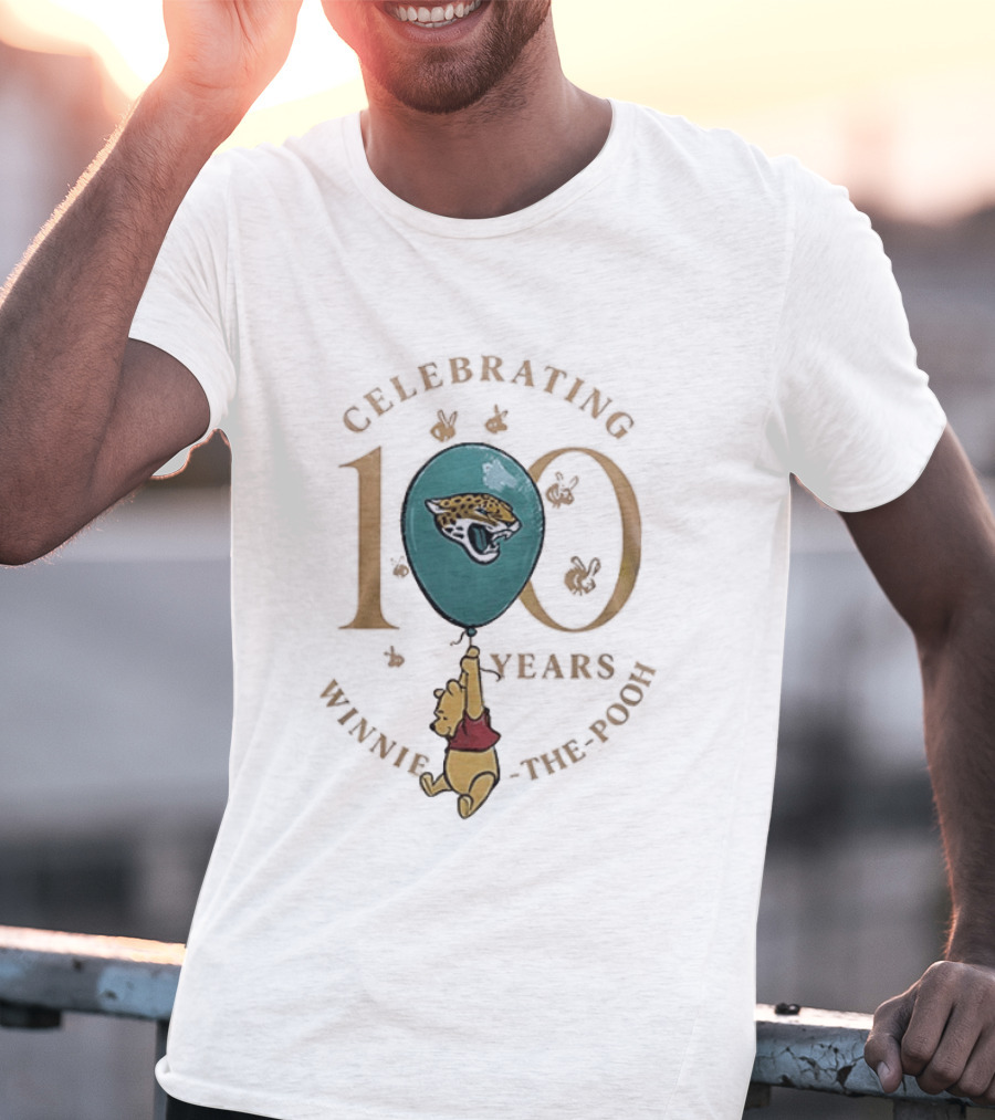 Celebrating 100 Jacksonville Jaguars Winnie The Pooh Anniversary T-Shirt