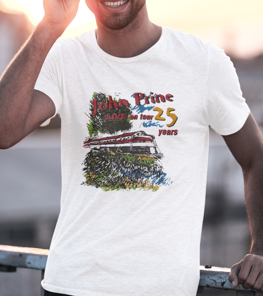John Prine Live On Tour 25 Years Train T-Shirt