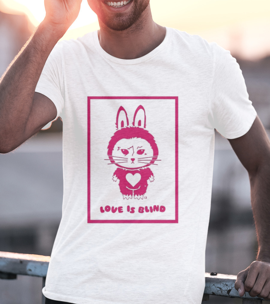 Love Is Blind Cute Bunny Heart Eyes T-Shirt