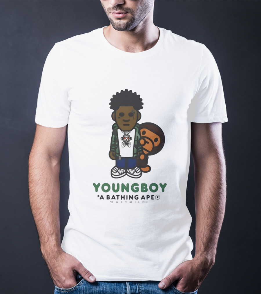 NBA YoungBoy BAPE Milo Collaboration A Bathing Ape T-Shirt