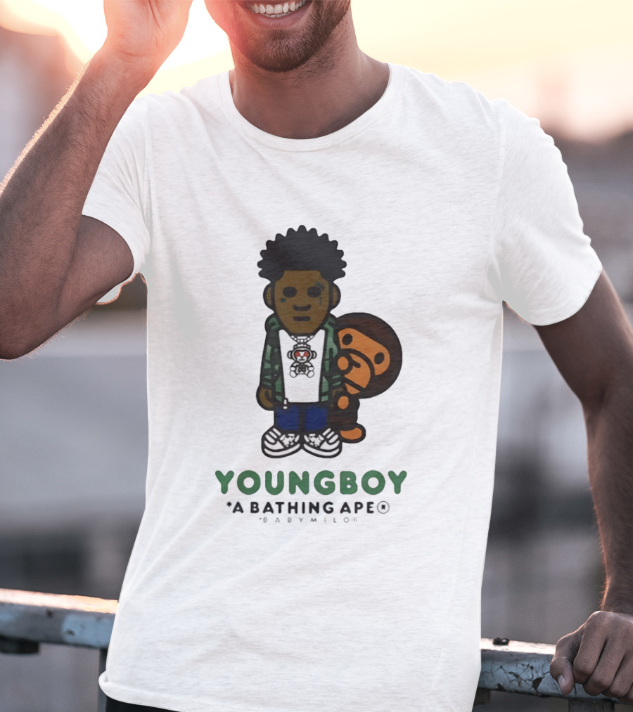 NBA YoungBoy BAPE Milo Collaboration A Bathing Ape T-Shirt