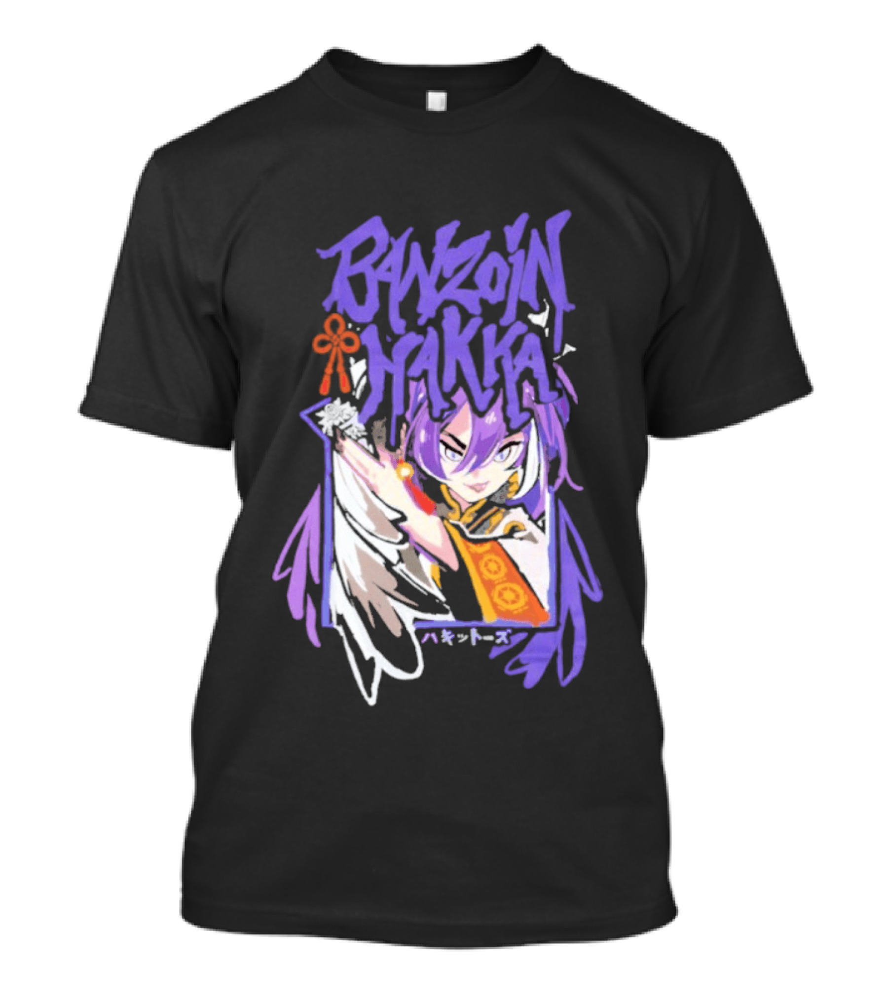 Banzoin Hakka Anime Character Purple Hair And Orange Outfit T-Shirt