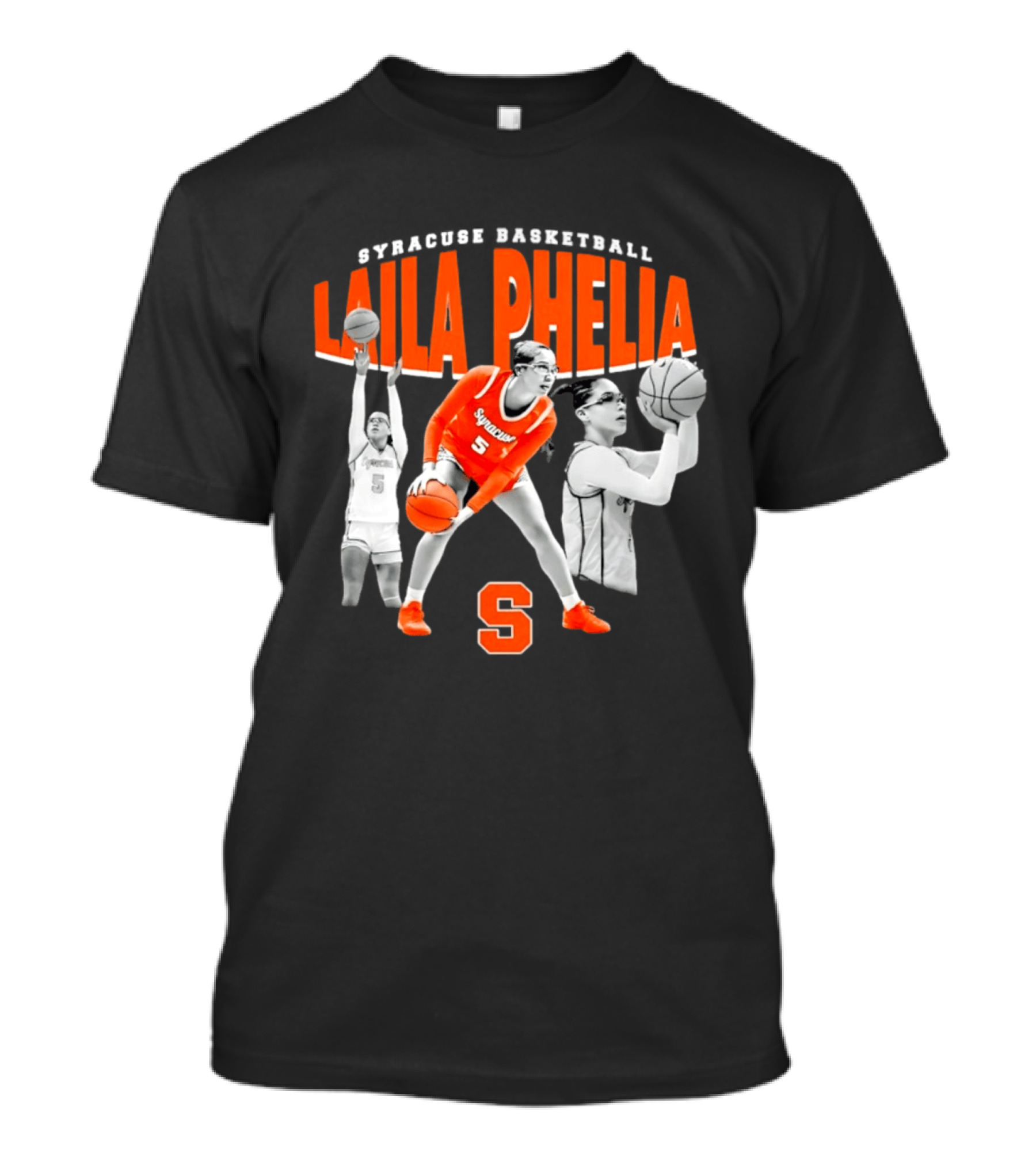 Laila Phelia Syracuse Basketball Player Number 5 Orange Team T-Shirt