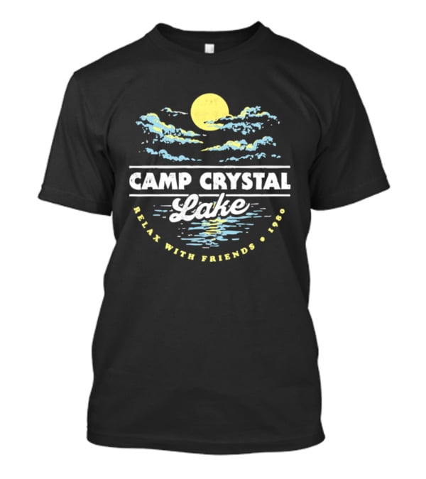 Camp Crystal Lake Relax With Friends 1980 Moon Clouds T-Shirt