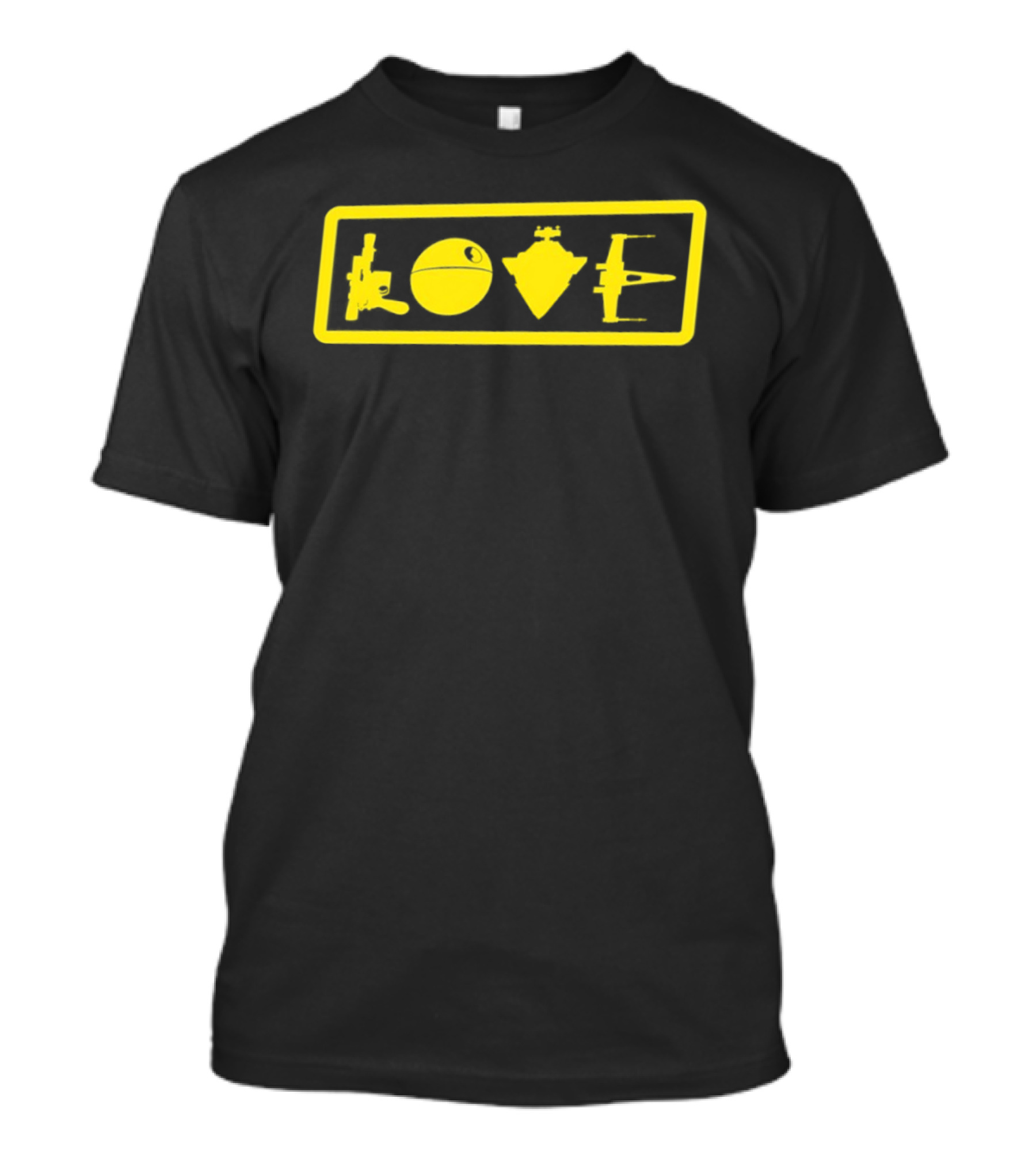 Love Star Wars Blaster Death Star Star Destroyer X Wing T-Shirt