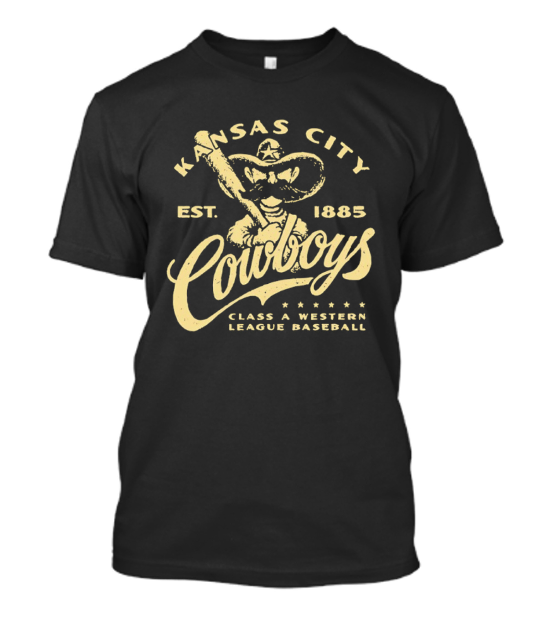 Kansas City Cowboys Class A Western League Baseball Est 1885 T-Shirt