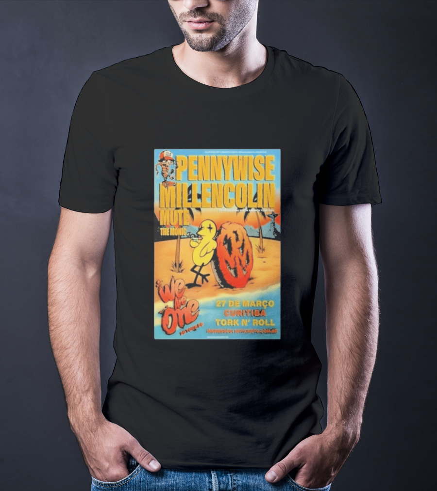 Pennywise Millencolin Mute The Menzingers We Are One Tour March 27 Curitiba Tork 'n' Roll T-Shirt