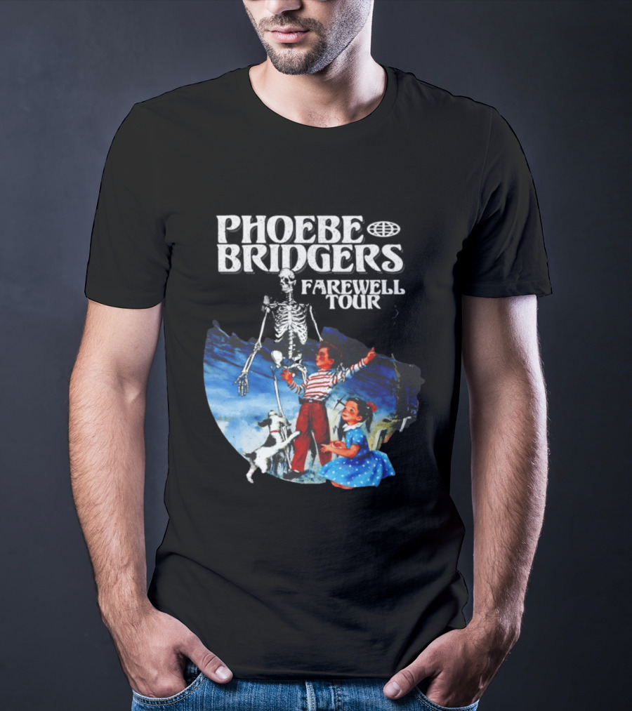 Phoebe Bridgers Farewell Tour Vintage Style Skeleton Kids And Dog T-Shirt