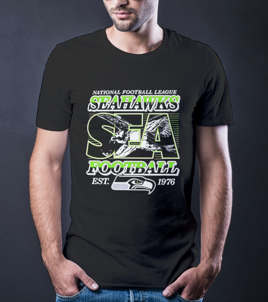 National Football League Seahawks SEA Football Est 1976 T-Shirt
