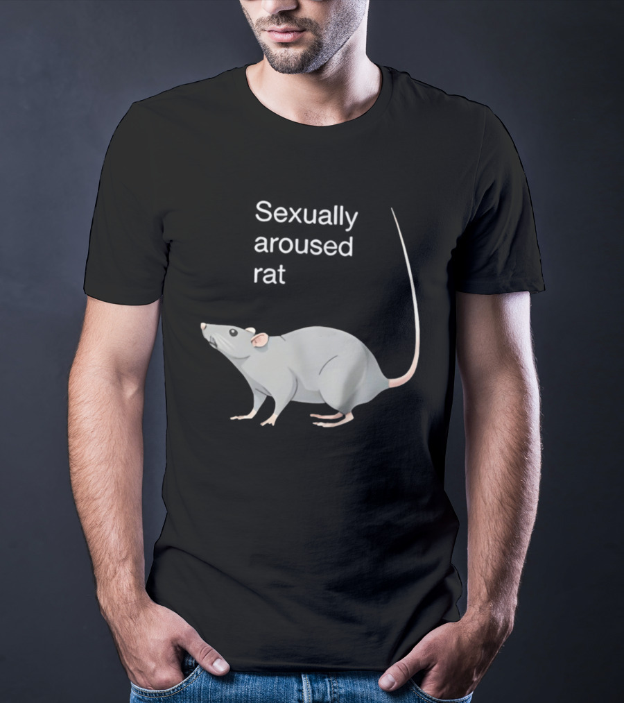 Sexually Aroused Rat Vintage Meme Humor T-Shirt