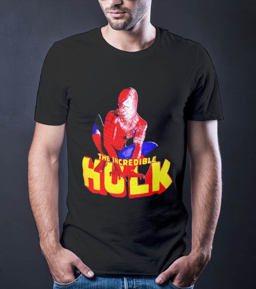 Spider Man The Incredible Hulk Crossover Marvel Mashup T-Shirt